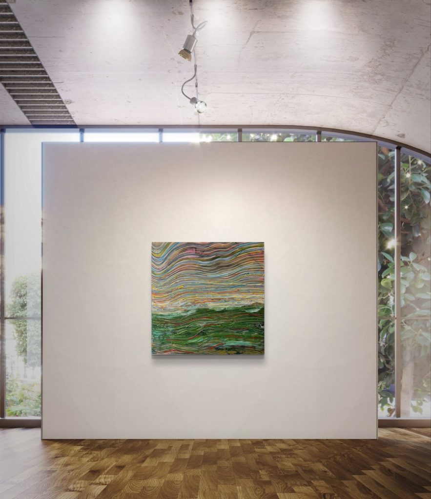 Atlanta Abstract Painting by Romildo Marranci – minimalist horizon-inspired canvas with soft textures and earthy tones