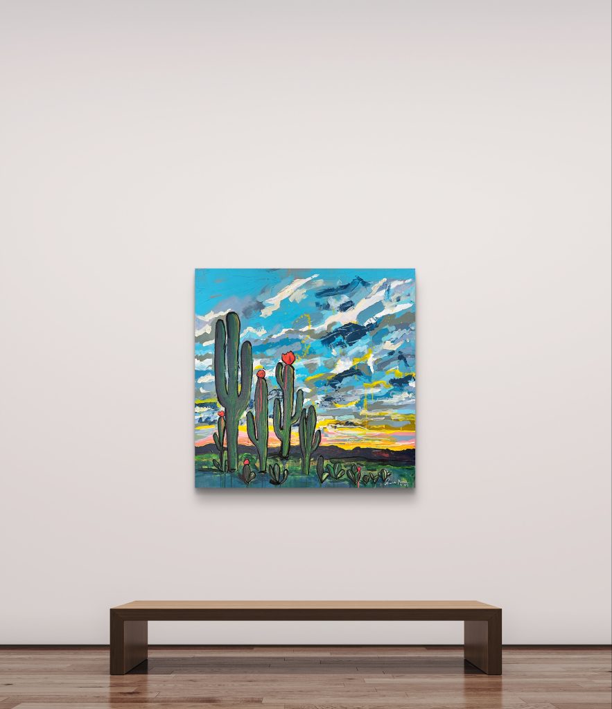 Whispers of the Desert by Romildo Marranci – abstract painting with earthy textures and desert-inspired color tones, created in Atlanta