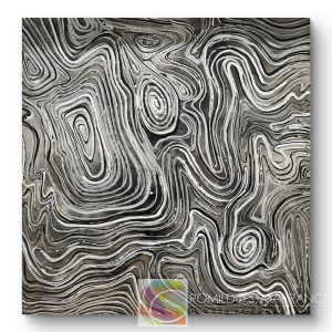 Topography of Me painting by Romildo Marranci – abstract fingerprint and pathway art in Atlanta